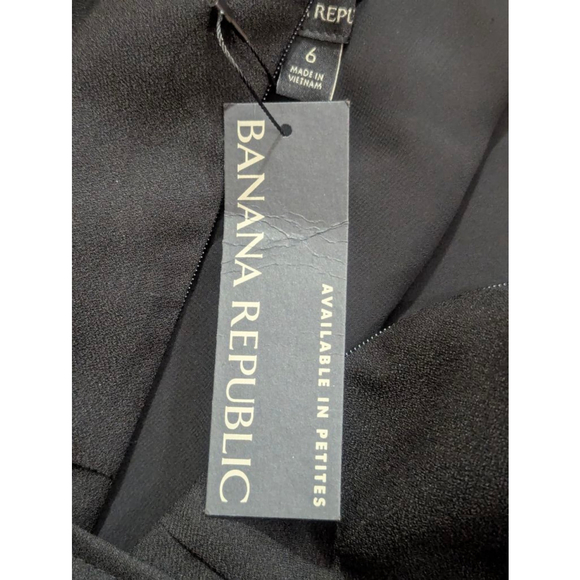Banana Republic NWT Black Wide Leg Jumpsuit Size 6 - Picture 14 of 14